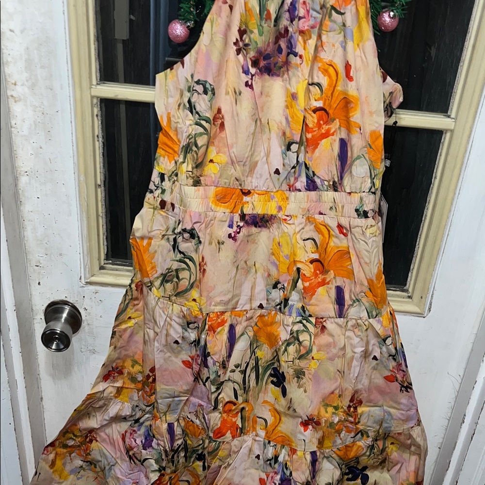 NWT Laundry By Shelli Segal Floral Multicolor Dress